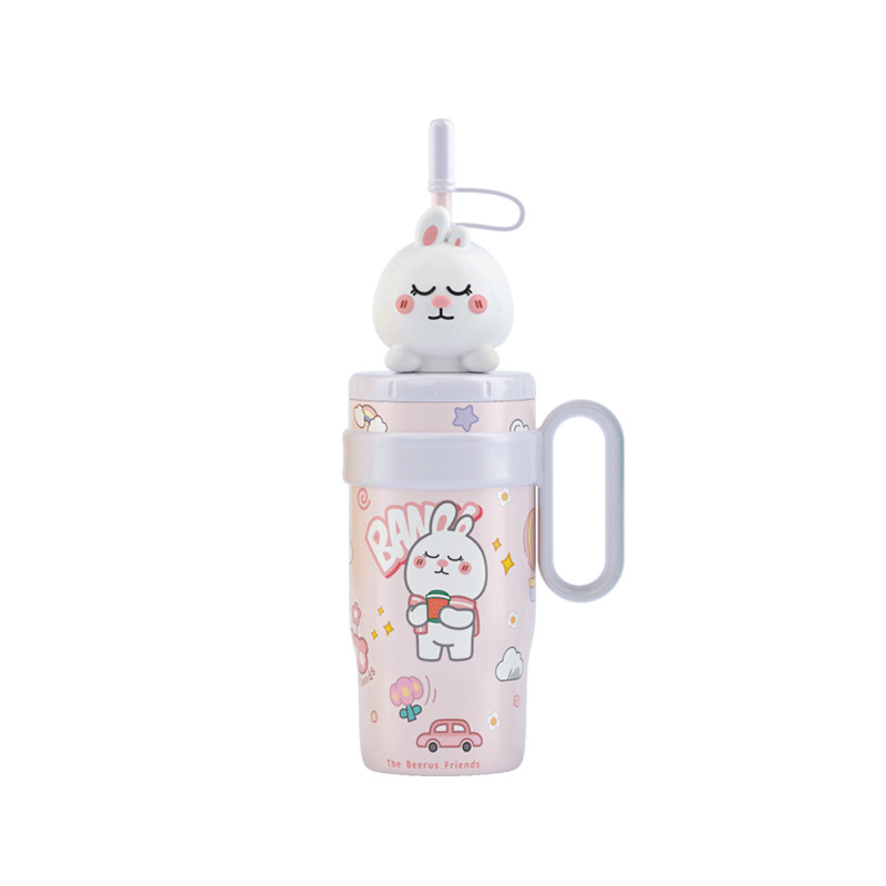 Beerus official genuine insulated cups for boys and girls, high appearance level as gifts, student ice cup, stainless steel children's straw Item Picture