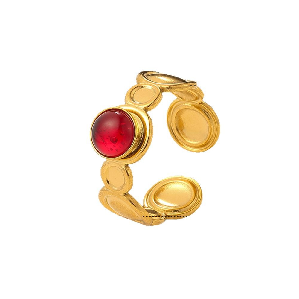 New gear mechanical opening stainless steel ring for women, cyberpunk, non-fading, a cross-border bestseller on Instagram in Europe and America Item Picture