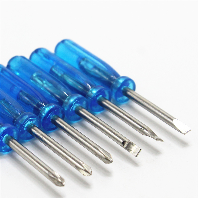 45mm long cross-shaped flat-head screwdriver mini toy delivery, micro blue transparent crystal manufacturer supply Application Scenario