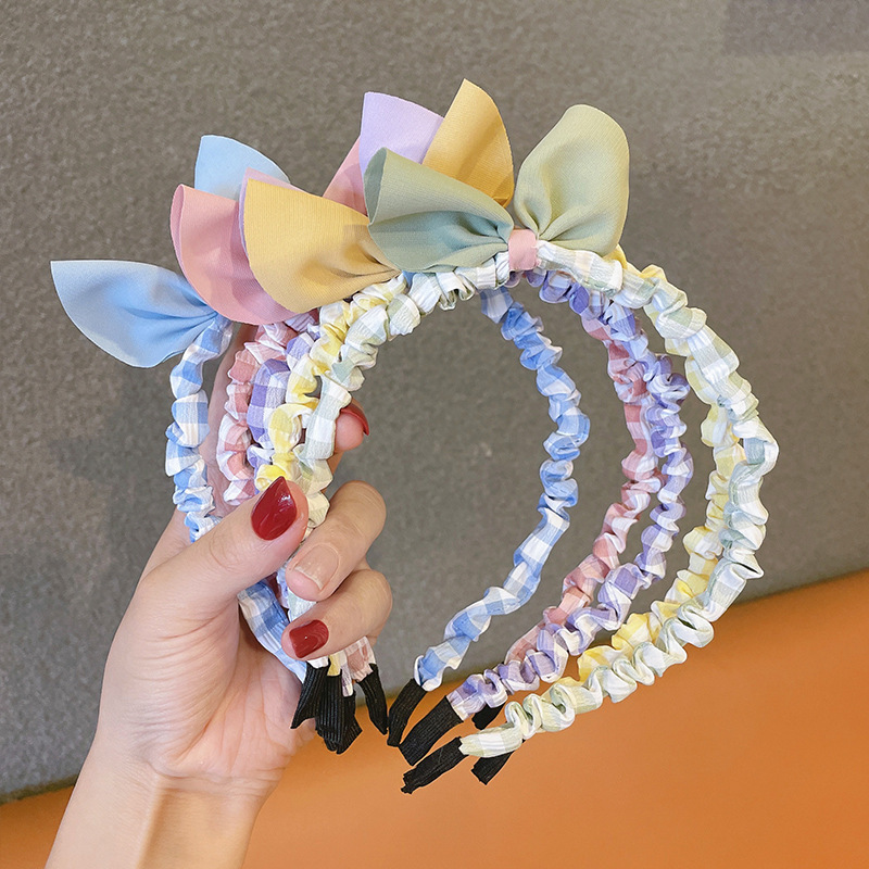 Korean rabbit ear princess hair band for children and girls, cute princess bow hair band, trendy hair accessories for little girls details Picture