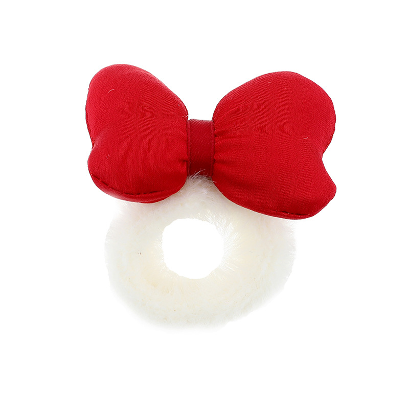 Children's hair accessories, bow hair bands, girls' autumn and winter plush hair ties, cute headwear for little girls, hair tie rubber bands Item Picture