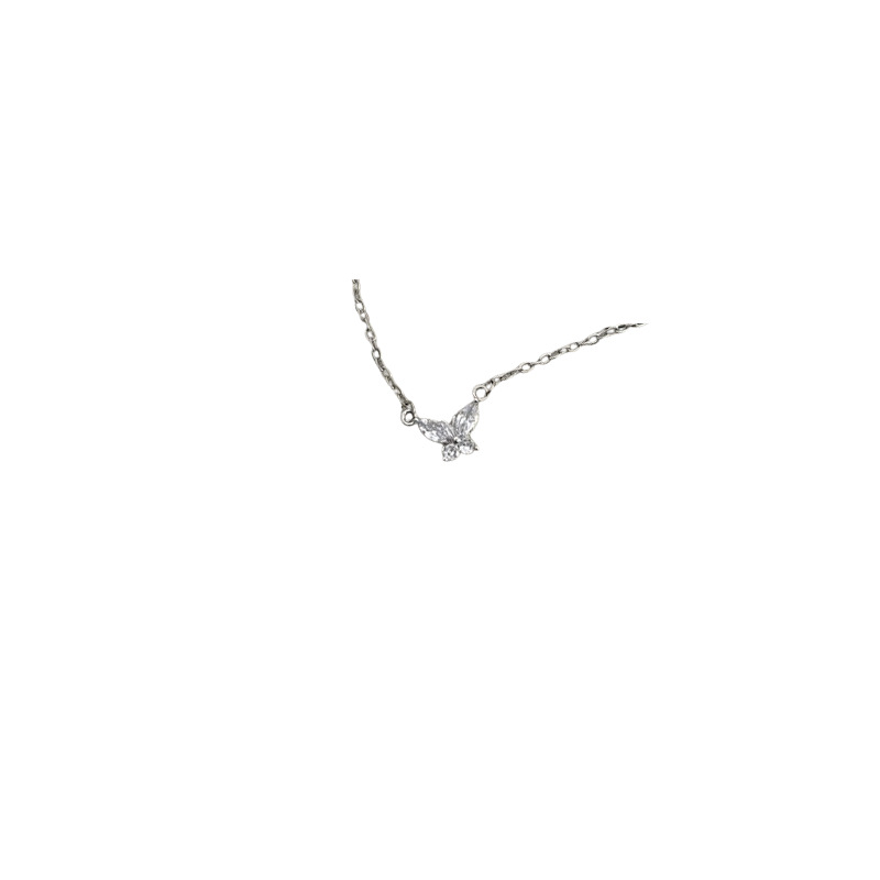 Simple and exquisite butterfly necklace, daily light luxury, versatile, collarbone chain, niche and unique design sense, sweet accessory Item Picture