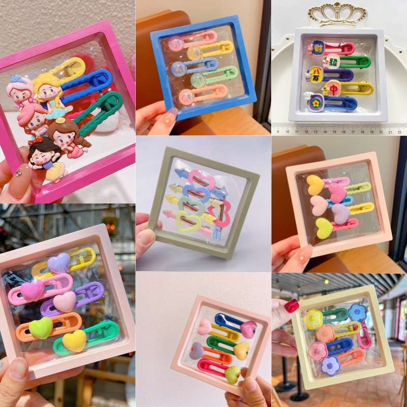 Korean-style ins sugar Bean hair clip set, children's cartoon animal hair clip headwear, 2022 new style girls' hair clips full figure