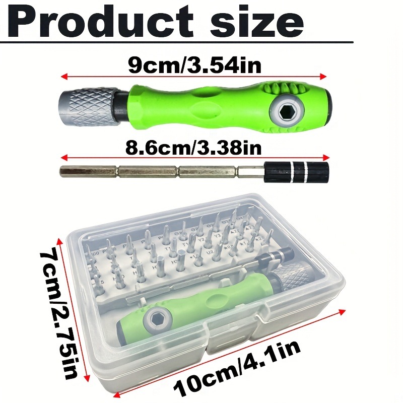 Cross-border 32-in-1 multi-functional screwdriver bit set, watch, mobile phone disassembly, assembly and repair, household hardware tools Application Scenario