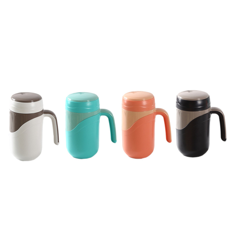 Business office ceramic inner liner insulated cup, large-capacity men's student carrying handle, large gift advertising water cup Item Picture