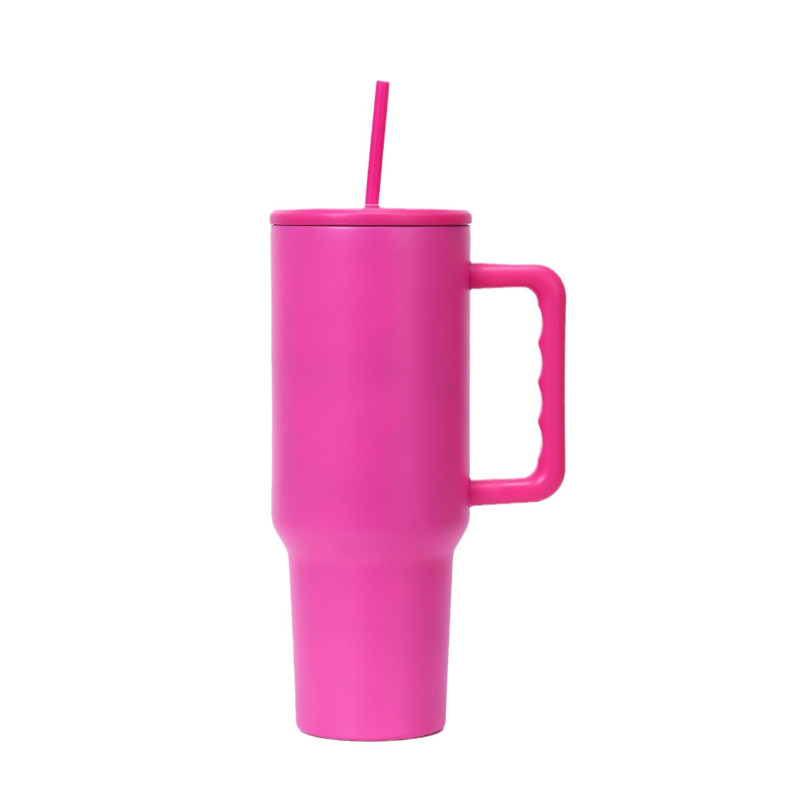 3rd generation 40oz car cup with sublimation coating, 304 stainless steel insulated cup, candy-colored portable handle, car cup straw Item Picture