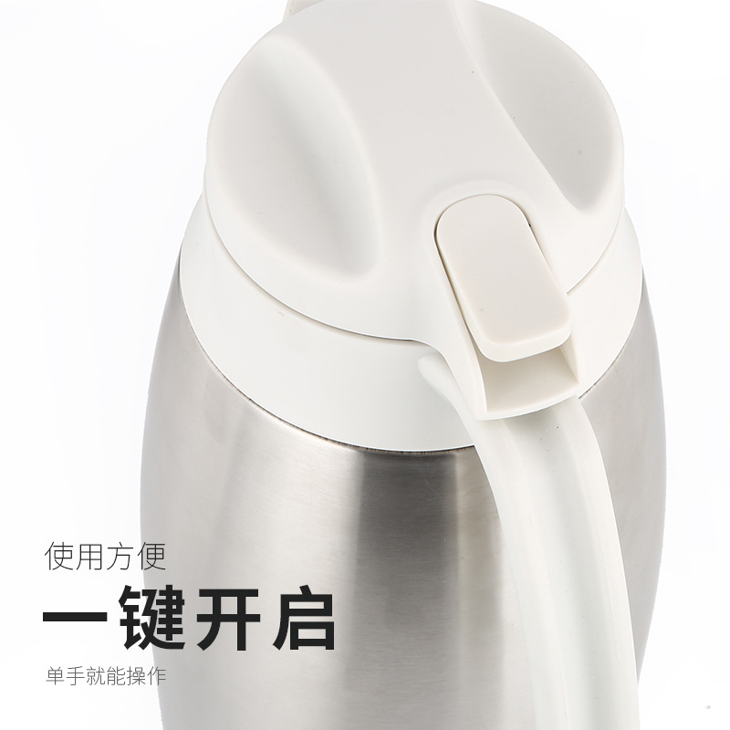 2L thermos flask, household water bottle, large capacity thermos cup, cold preservation, 304 stainless steel hot water bottle, thermos flask, boiling water bottle details Picture