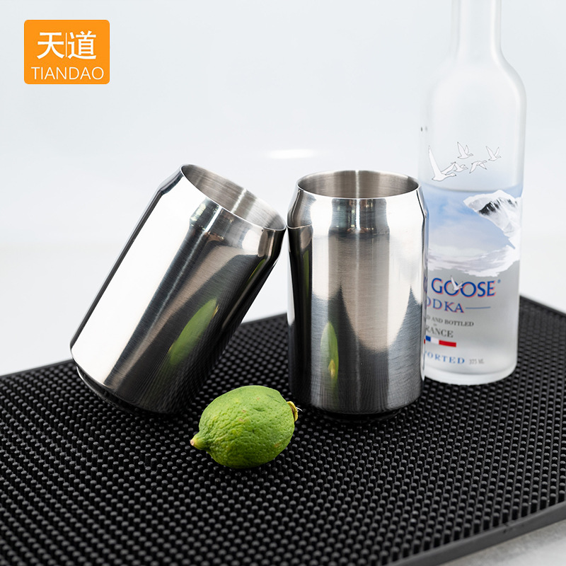 Durable thickened stainless steel double-layer insulated cup, household drinking cup, heat-insulating, anti-scald, long-lasting cold and heat preservation water cup details Picture