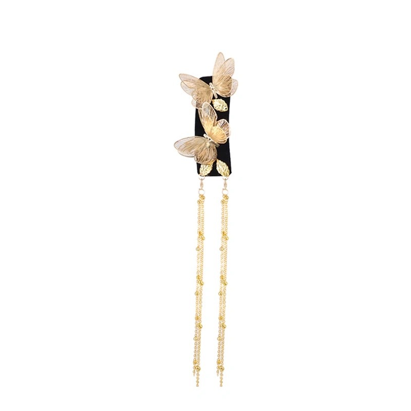New Chinese-style butterfly tassel hair clips for women, retro and stylish, versatile hair accessories, niche design, exquisite hair accessories Item Picture