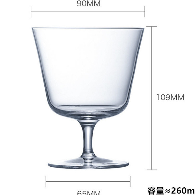 Ins-style tall, wide-mouthed glass cups, iced Americano latte coffee cups, light and thin special drink cups, cocktail cups Item Picture