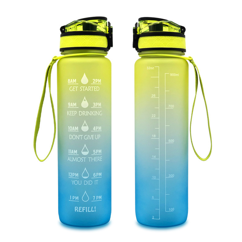 Amazon 1L gradient frosted travel cup, 1000ml space cup, bouncing lid student water cup, large capacity Application Scenario