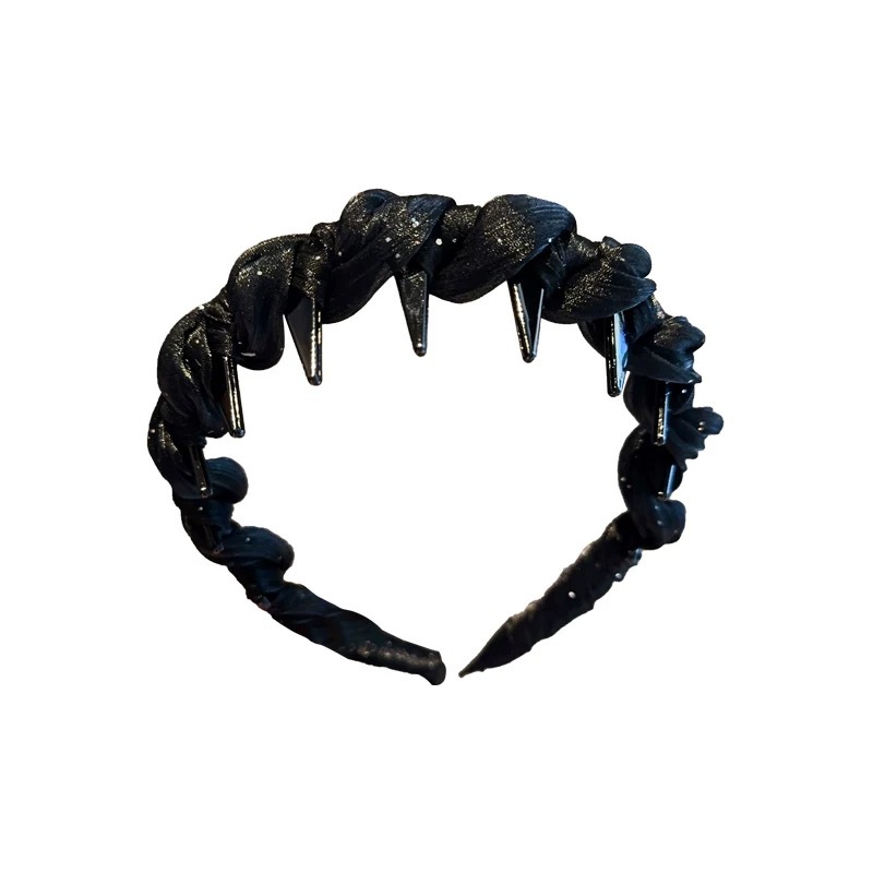 The new 2025 style of the elegant chanel-style pearlescent gauze hair band for women is a versatile and high-end pressure-sensitive headband with anti-slip teeth Item Picture