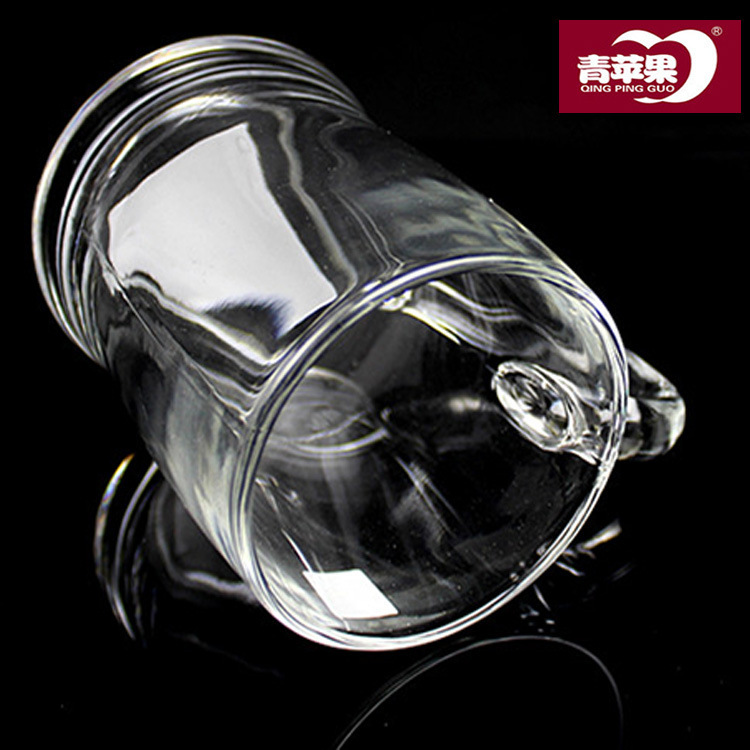 Green apple transparent glass handle cups, beer mugs, tea cups, juice cups, water cups, glass cups wholesale with logo printing Application Scenario