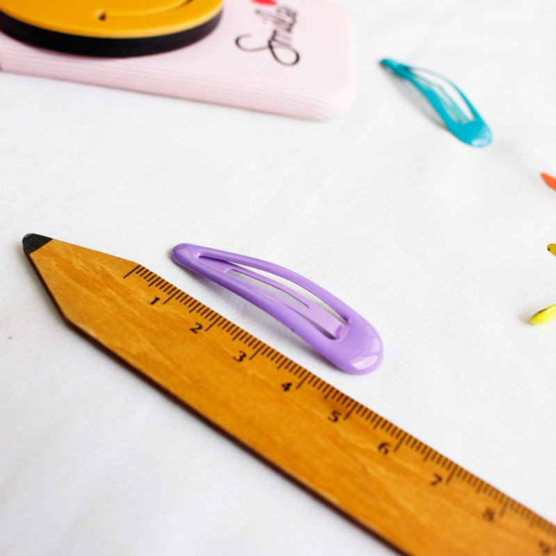 Korean sweet color oil drip bb clip, makeup forehead bangs, hairpin side without trace, broken hair clip, hair accessory water drop edge clip Specification drawing