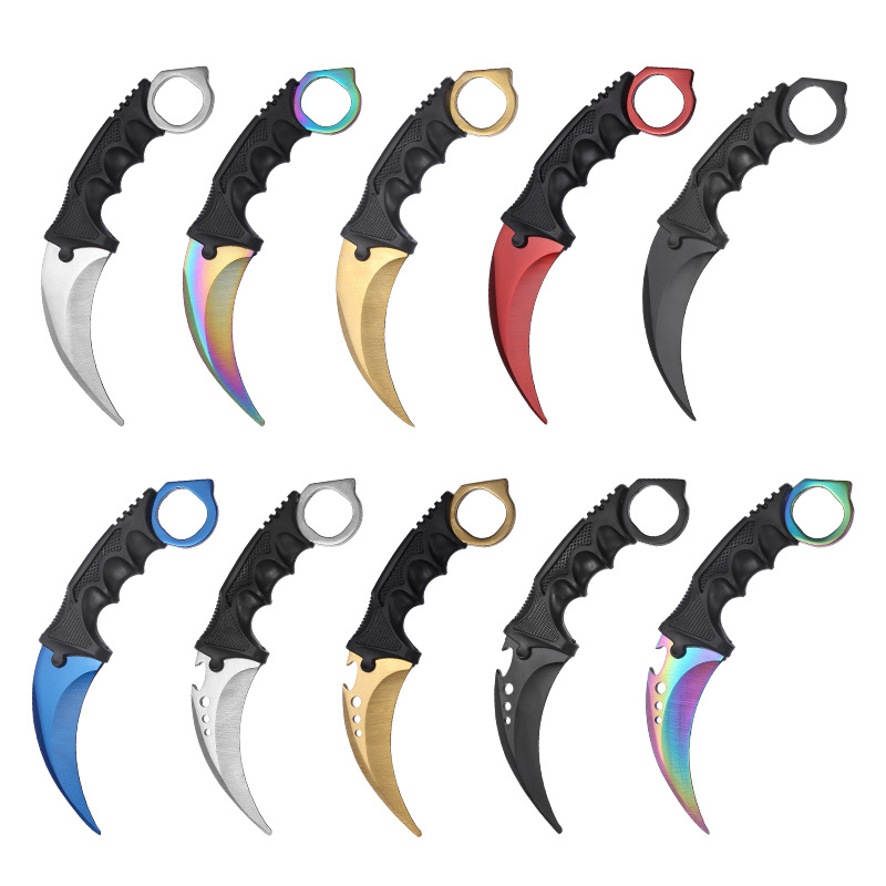 The original manufacturer's thickened claw knife, the same hand practice knife as the CSGO game, and the outdoor and wild curved knife Item Picture