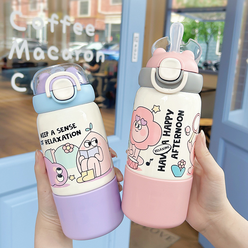Household 304 stainless steel insulated cup for girls, children and students, high appearance level water cup, portable anti-drop Yongkang cup full figure