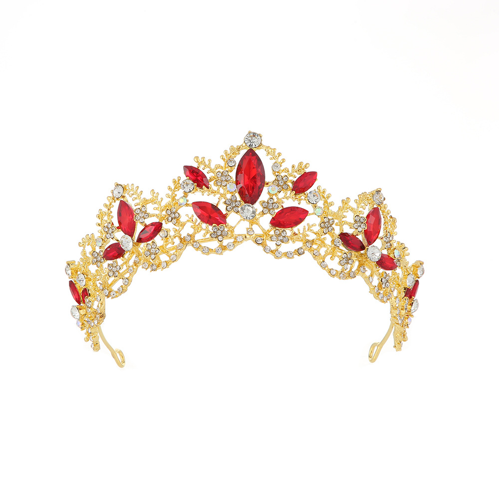 Forest-style light luxury bride crown headwear travel photography full diamond headband crown wedding dress and evening gown crown headband direct sales details Picture