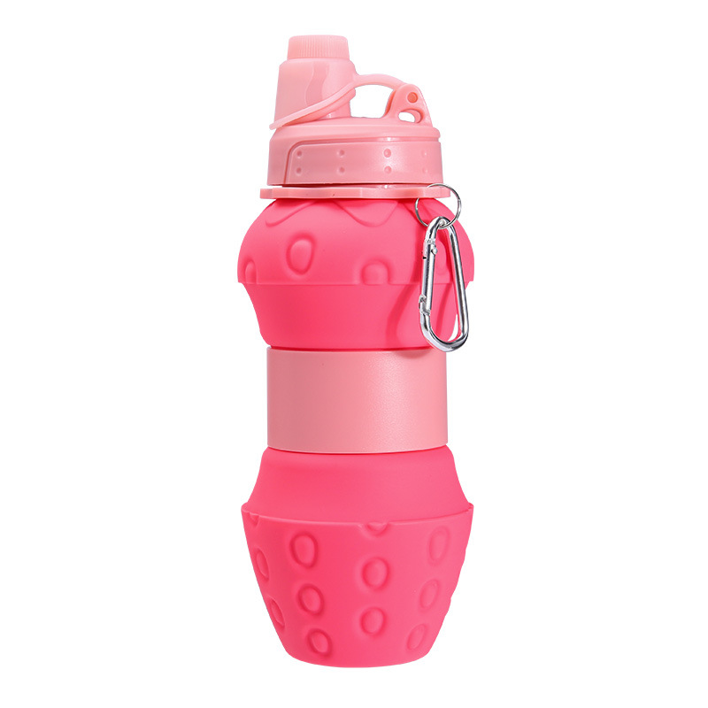 Silicone food-grade water cups from manufacturers, travel and sports outdoor water bottles, silicone folding cups, large-capacity children's telescopic cups Item Picture