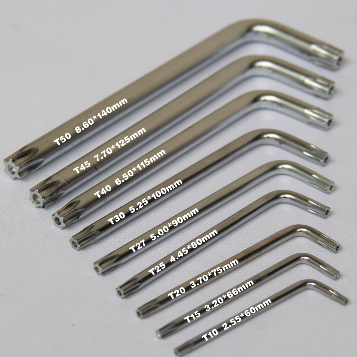 CRV hexagonal wrench with holes, special-shaped L-shaped anti-disassembly screwdriver, loose set available for selection full figure