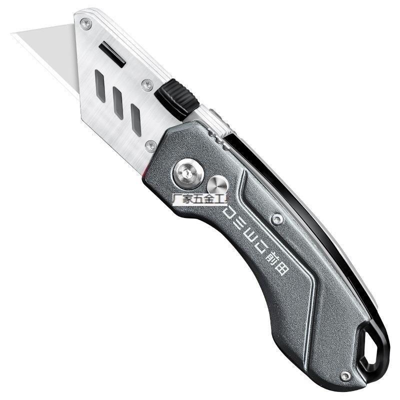 Maeda Art knife, heavy-duty all-steel thickened stainless steel folding wallpaper knife, industrial-grade cable stripping electrician knife frame Item Picture