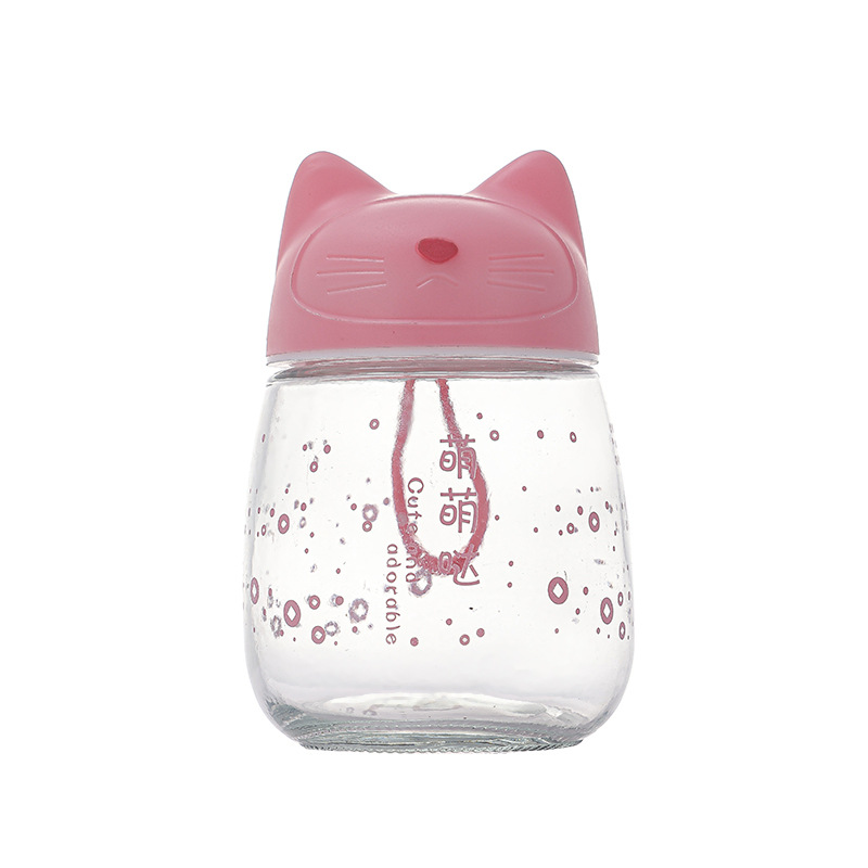 High appearance level mini heat-resistant milk cup, shaker glass cup, tea cup, gift for girls, children and students, water cup, chubby cup Item Picture