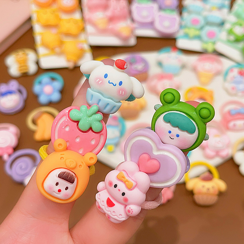 Rubber band girls' hair tie children's hair band 2024 New style cute baby headwear Girls' hair won't damage small hair tie hair tie Application Scenario