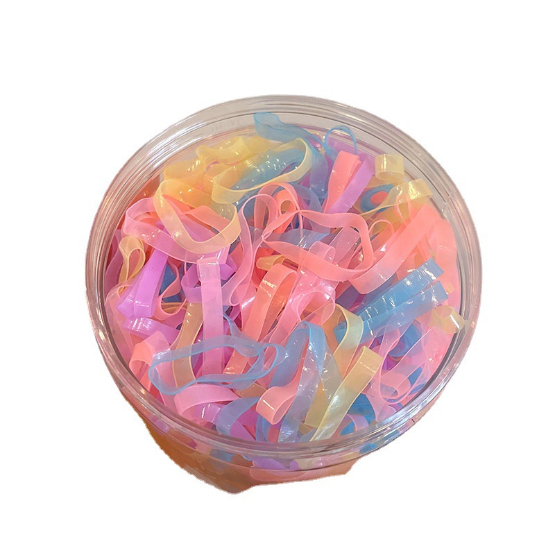 Thick and thick small rubber band box, black, strong and unbreakable disposable rubber band, high elasticity, simple and fresh headband Item Picture