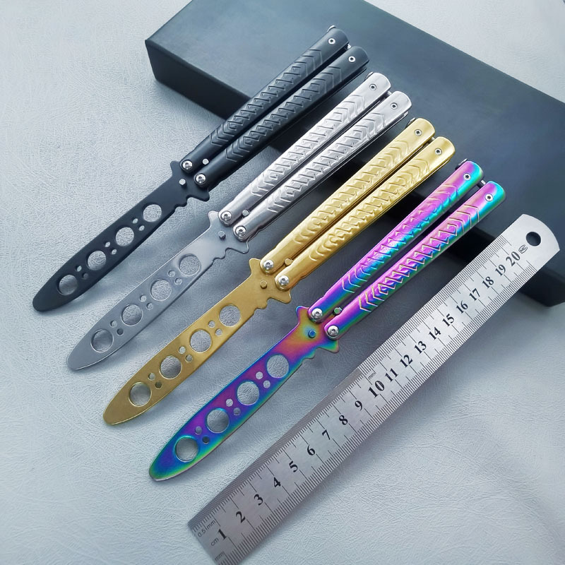 Beginner Butterfly Blade CSGO unedged fancy practice Folding Blade game Toy Blade Cool Performance Butterfly Blade full figure
