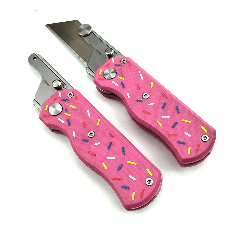 Cross-border bestseller G10 color handle detachable blade folding utility knife, portable unboxing knife, express delivery handcrafted knife Specification drawing