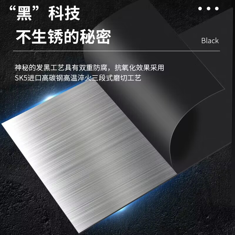 Factory wholesale 18mm industrial-grade utility blades, thickened SK5 black edge sharp blades, 9mm large wallpaper blades details Picture
