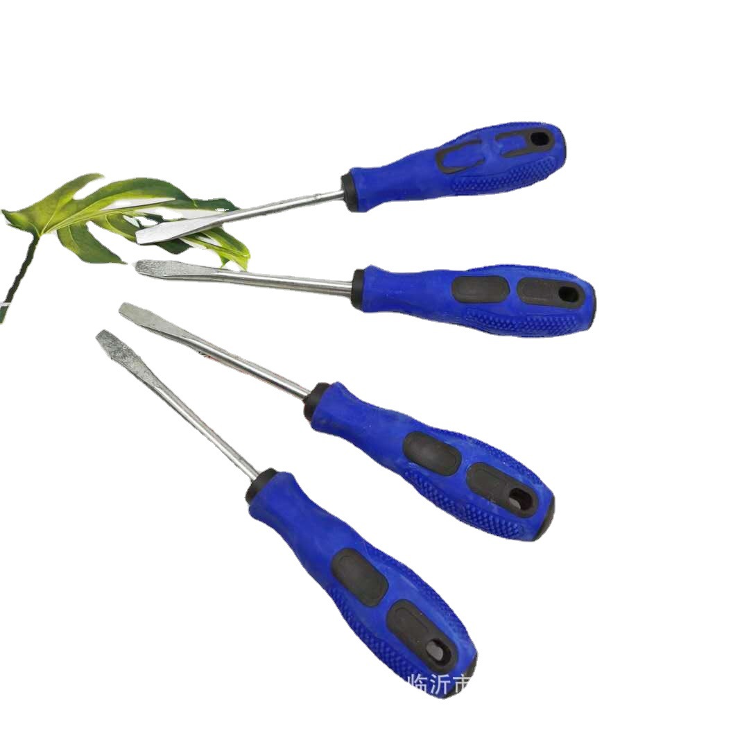 4-inch massage handle flat-head screwdriver, flat-head screwdriver, one-yuan hardware tools wholesale full figure