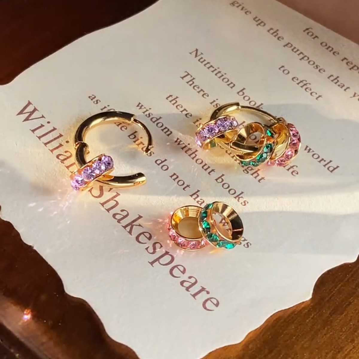 Light luxury and high-end colored zircon ring earrings for women, a new bestseller in 2025, versatile and elegant ear ring earrings for women full figure