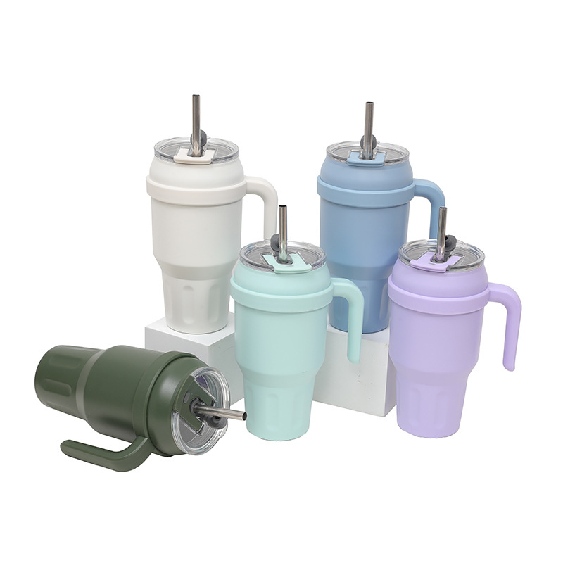 New cross-border car cup with handle, 40oz large-capacity stainless steel insulated cup with straw, high appearance level ice cup Application Scenario