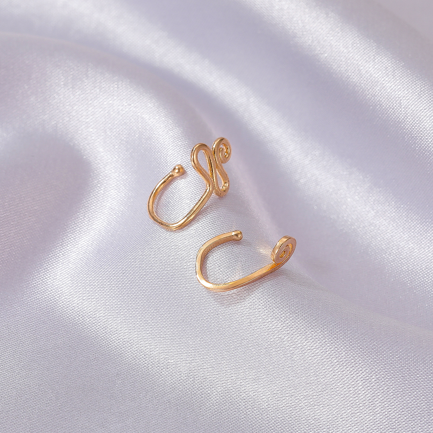 Wholesale of cross-border punk metal nose studs without holes, ins exaggerated and fashionable copper U-shaped nose ornaments and piercing accessories for women Specification drawing