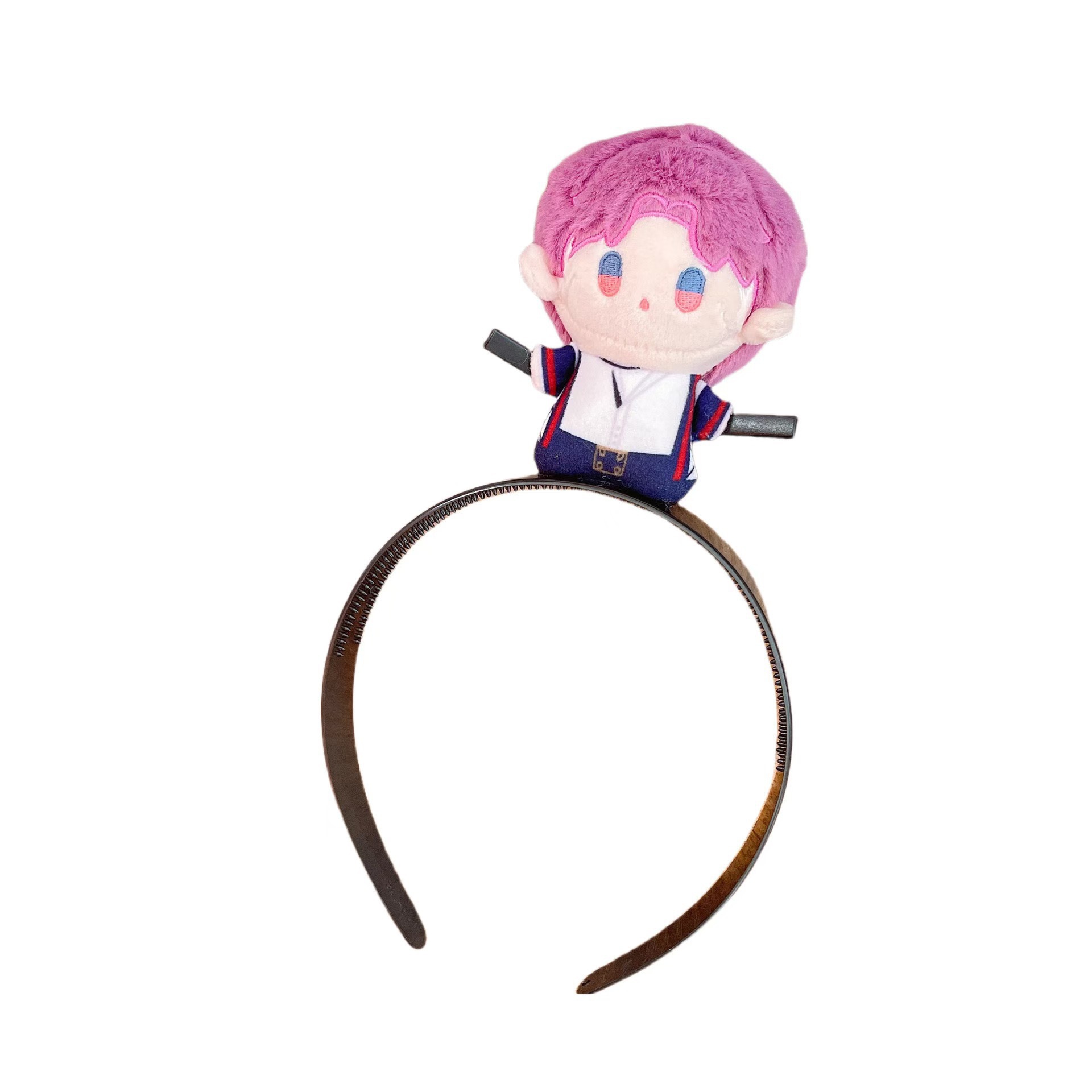"Love and Deep Space Headband, Funny cotton doll headband, grab bangs, pull hair, Wash face headband, hair clip, Li Shen, Qi Yu. Item Picture