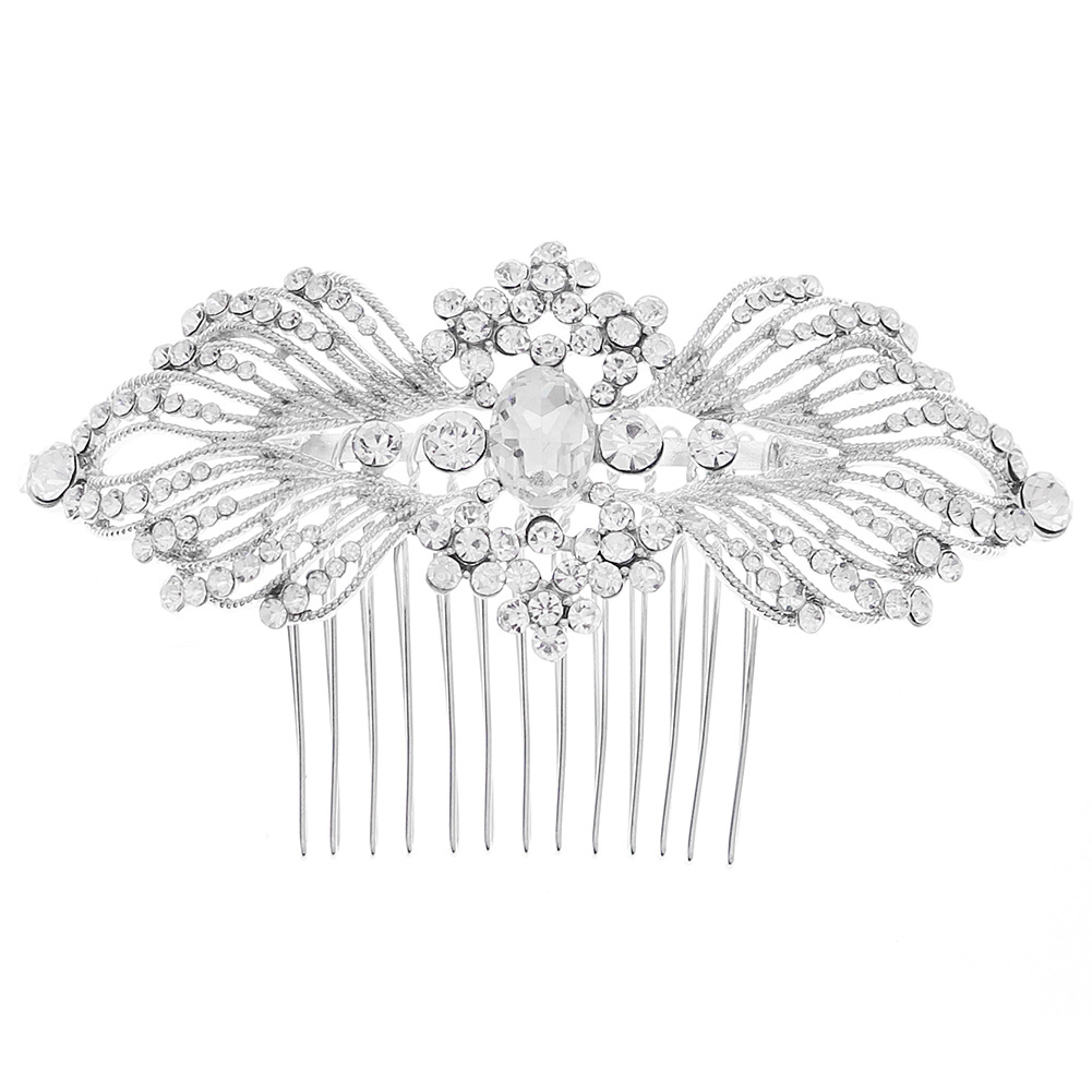 Mianino bridal hair accessories, headwear, wedding accessories, European, American and Korean version water diamond alloy hair combs, hair clippers, hair combs wholesale Item Picture