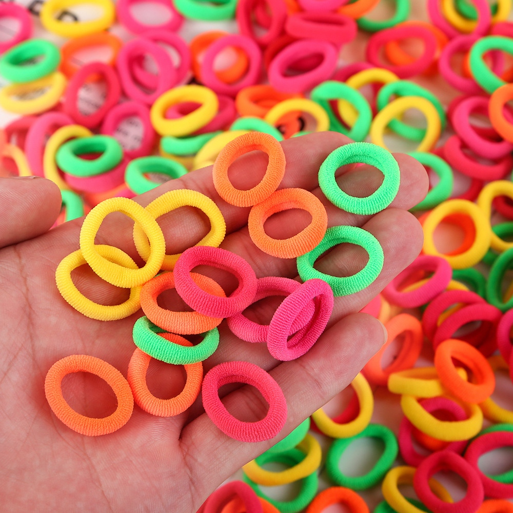 Children's rubber bands do not hurt hair. Girls tie their hair with rubber bands. Little babies' hair ties. High-elasticity towel hair ties. Headwear Specification drawing