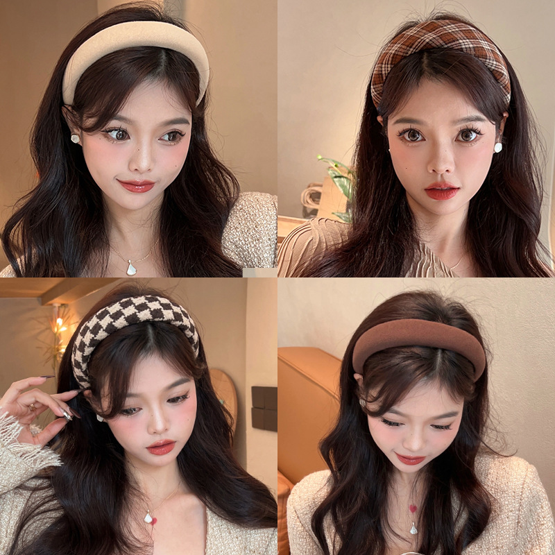 Autumn and winter retro high headband, 2022 new style facial hair clip, women's headwear, high-end wide-edge hair tie headband Application Scenario