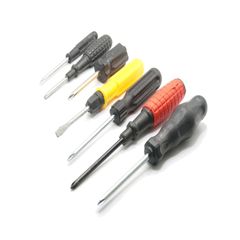 Simple gift: Plum Blossom dual-purpose flat-head screwdriver, screwdriver tip, screwdriver, hand grenade, plastic handle, cross-head screwdriver Item Picture