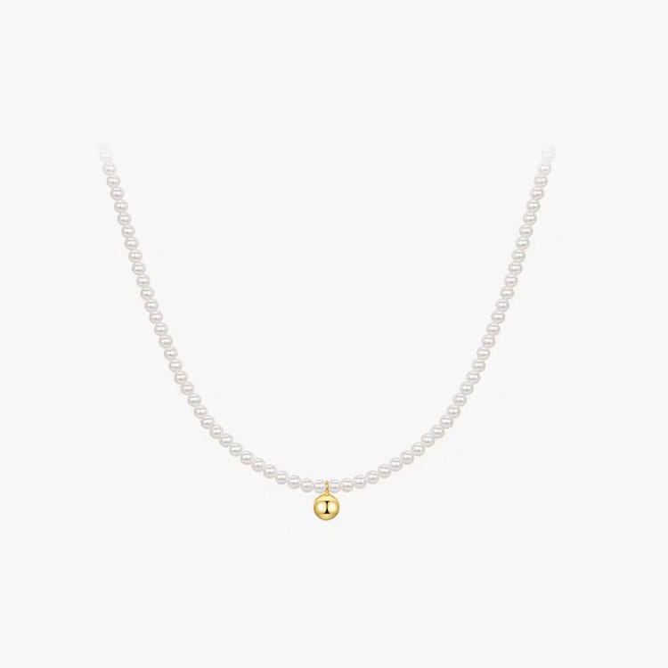 French Hepburn style retro pearl necklace, the same as Ni Ni's, women's light luxury and high-end collarbone chain, a niche and elegant necklace Item Picture