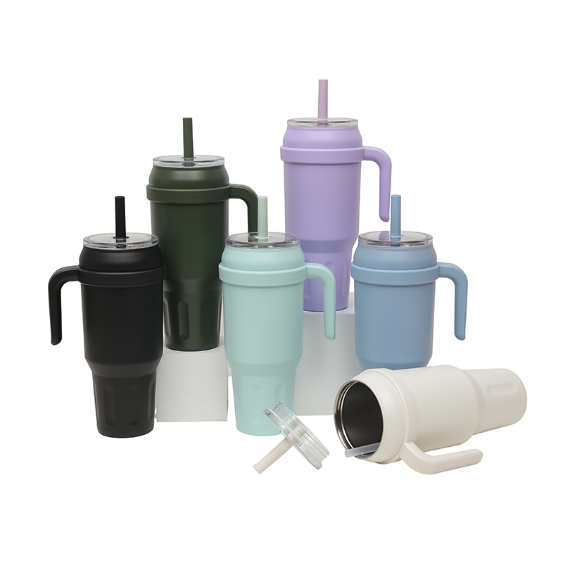 New cross-border Amazon factory direct supply 304 stainless steel insulated cup with handle, high appearance level and straw water cup Application Scenario