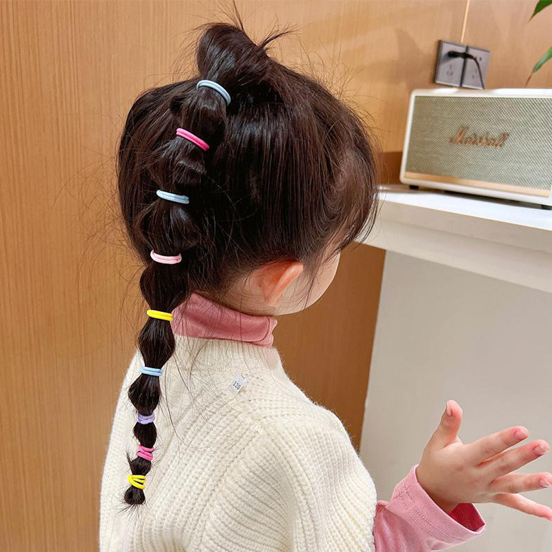 The girl's small rubber band is not harmful to hair and has good elasticity. The thumb hair band is suitable for children and babies to tie up a cute chiu chiu hair tie and hair accessory Specification drawing