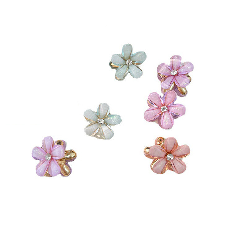 2023 New alloy flower hair clip, delicate girl mini clip, side hair clip, hair accessory Item Picture