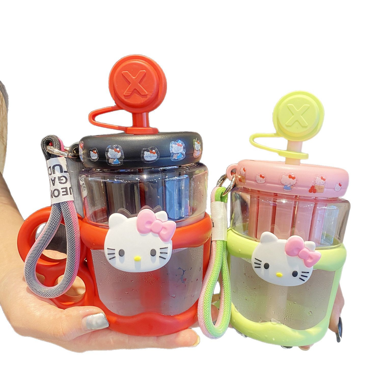 The 2025 new style cup features a high level of cartoon appearance, an ins girl tea-water separation straw, is cute and portable, and is shockproof and adorable Item Picture