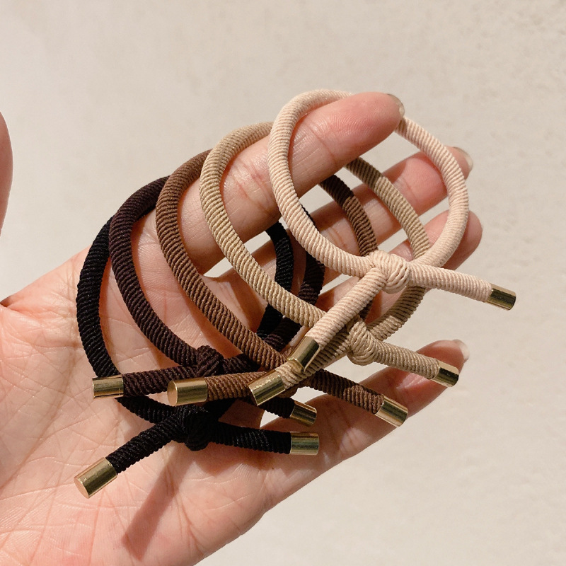 Dongdaemun, South Korea, high-elasticity basic rubber band women's hair tie, ins hair band, high ponytail hair tie, bun hair tie full figure