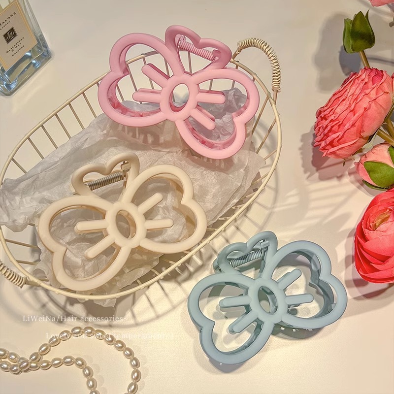 Sweet and cute bow hair clip, female back head updo hair clip, large volume shark clip, ins style hair clip full figure