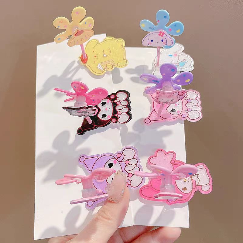 Cute and creative children's windmill hair clips and hair accessories, girls' top clips, baby cartoon bangs clips, princess headwear details Picture
