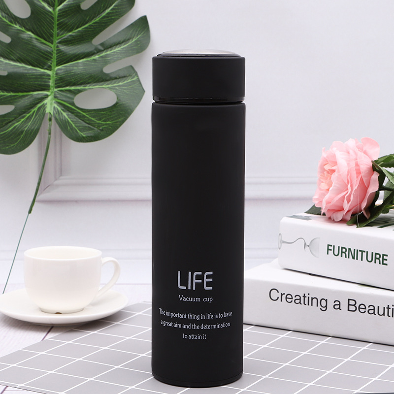 Thickened insulated cup, frosted insulated cup, smart temperature-displaying stainless steel cup, car straight cup, advertising event gift cup Application Scenario