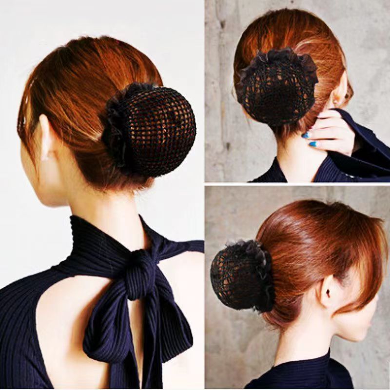 Dance net hairpin, invisible flight attendant bun bun, hair magic tool, professional hair net, girls' art examination hair net cover Specification drawing
