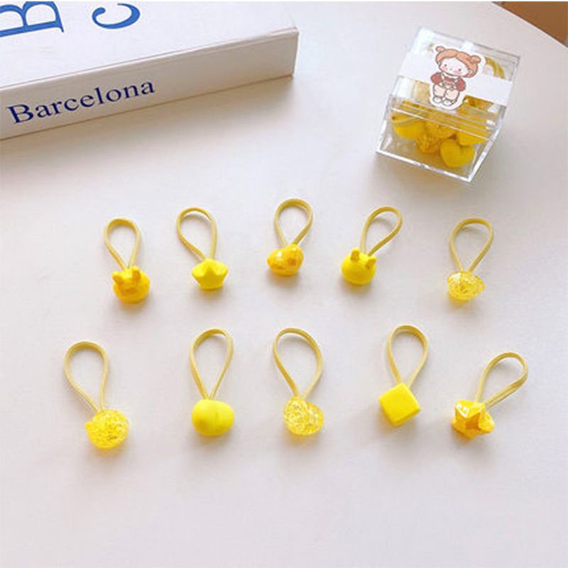 Korean-style children's hair band that doesn't hurt hair, cute candy-colored burst, fresh and clean hair tie, baby girl hair band, hair tie and hair accessory Specification drawing